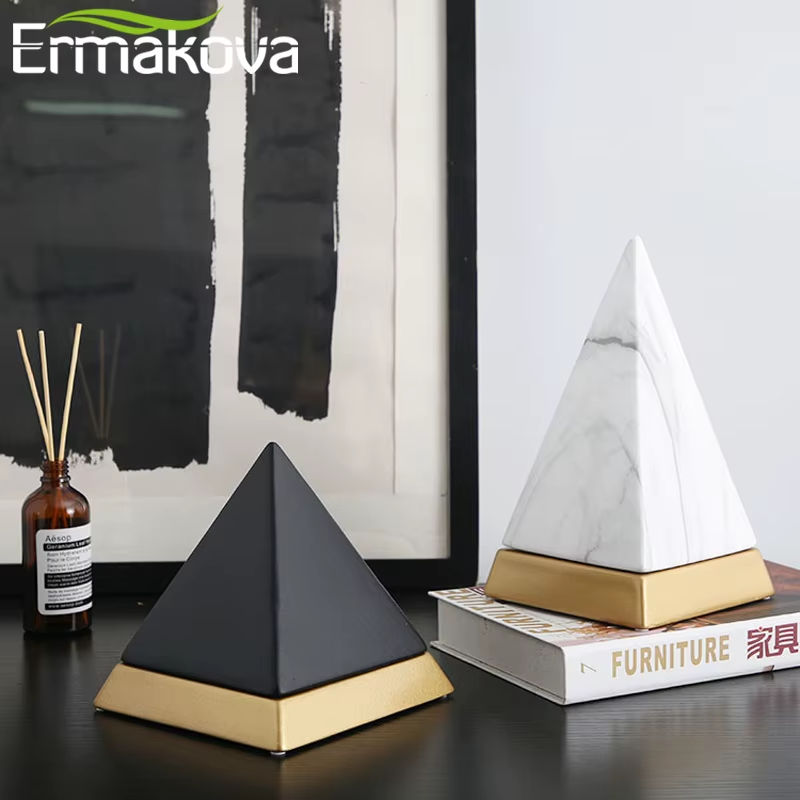 Ceramic Pyramid Tabletop Decor - Image 4