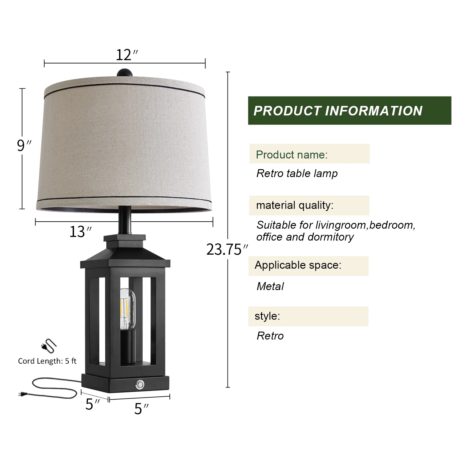 USB Farmhouse Table Lamp Set - Image 6