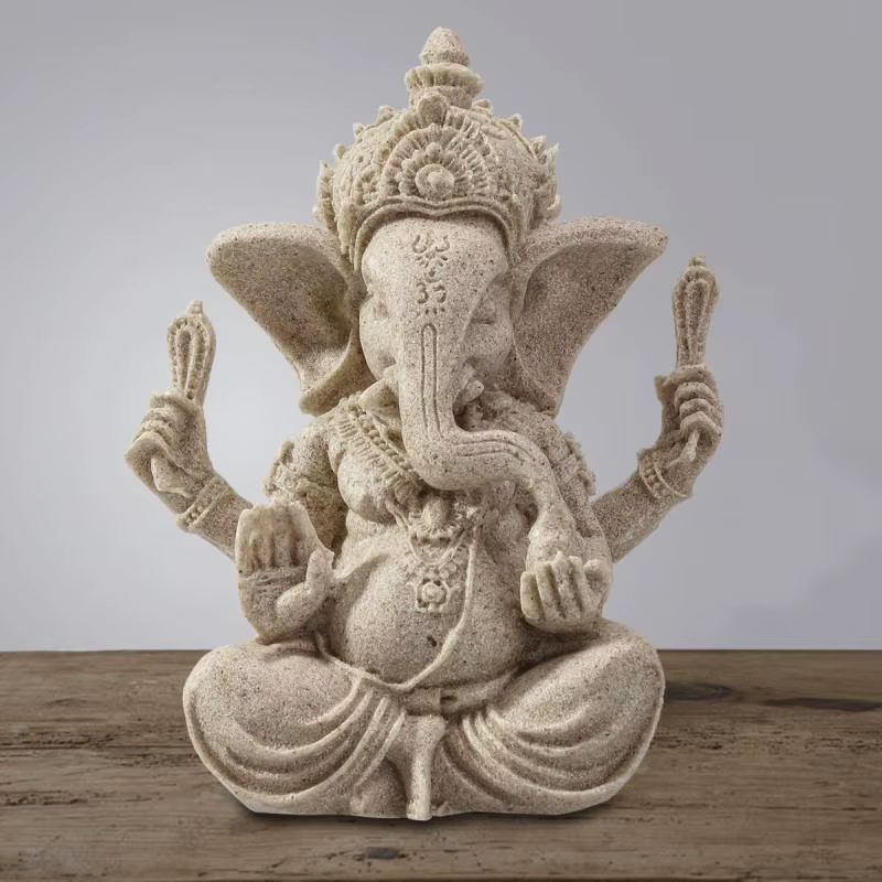 Handmade Sandstone Elephant Figurine - Image 3