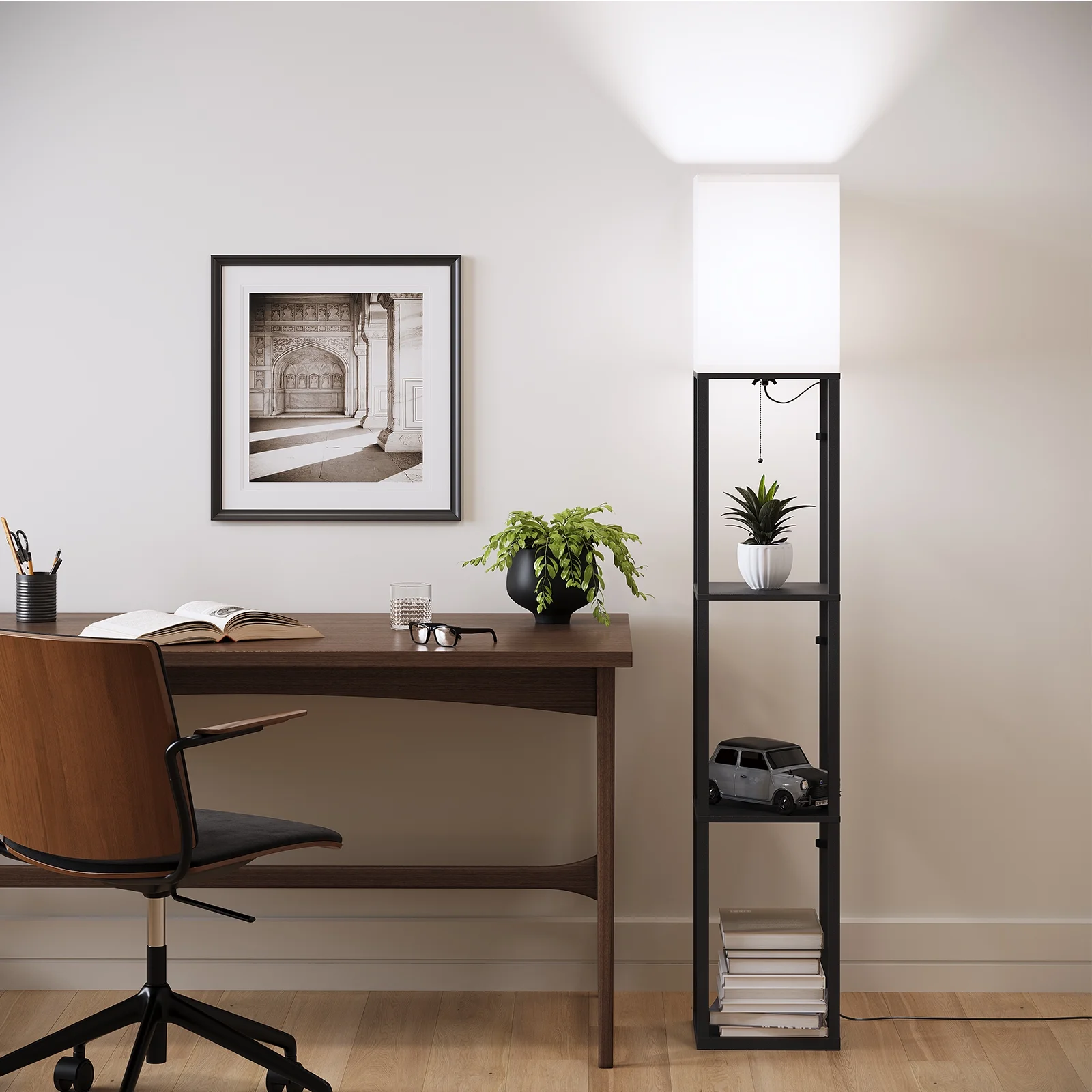 LED Floor Lamp with Shelves - Image 12