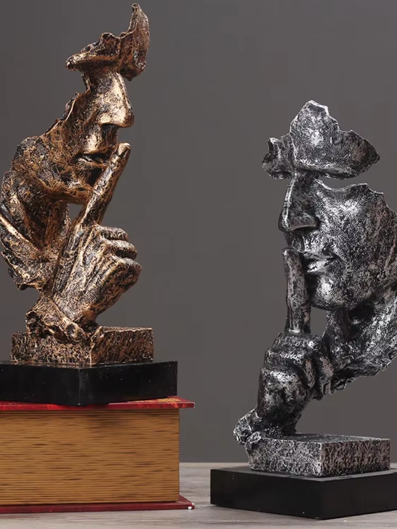 Golden Silence Art Statue - Image 5