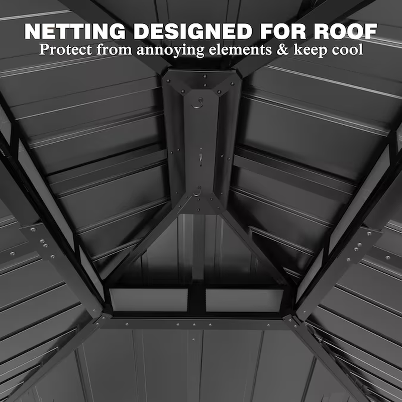 Black Hardtop Gazebo - Image 10