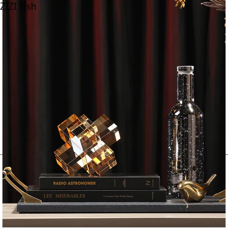 Minimalist Crystal Cross Sculpture - Image 4