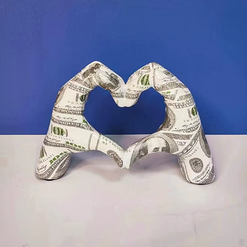 Graffiti Heart Hand Sculpture - Image 6