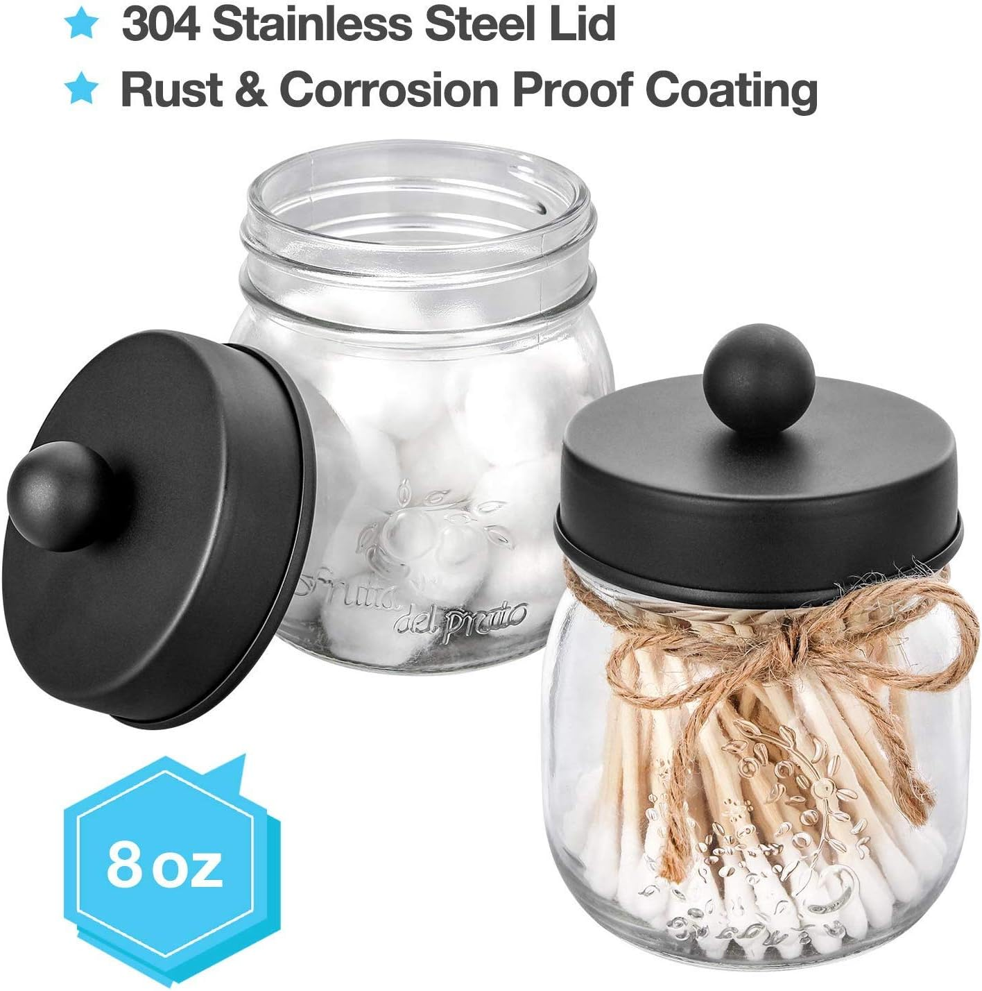 Mason Jar Bathroom Organizer Set - Image 4