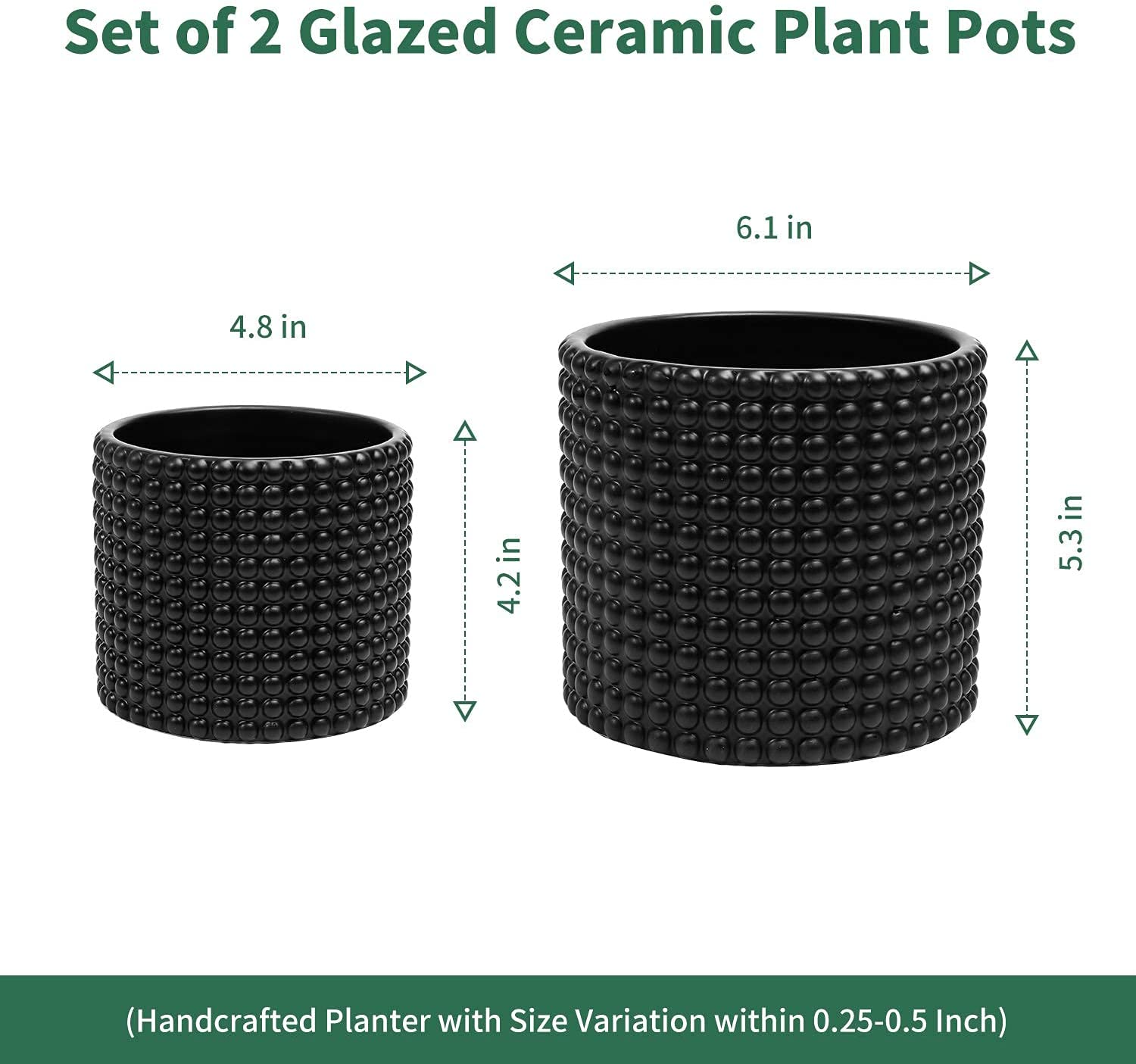 Ceramic Hobnail Succulent Planters - Image 3