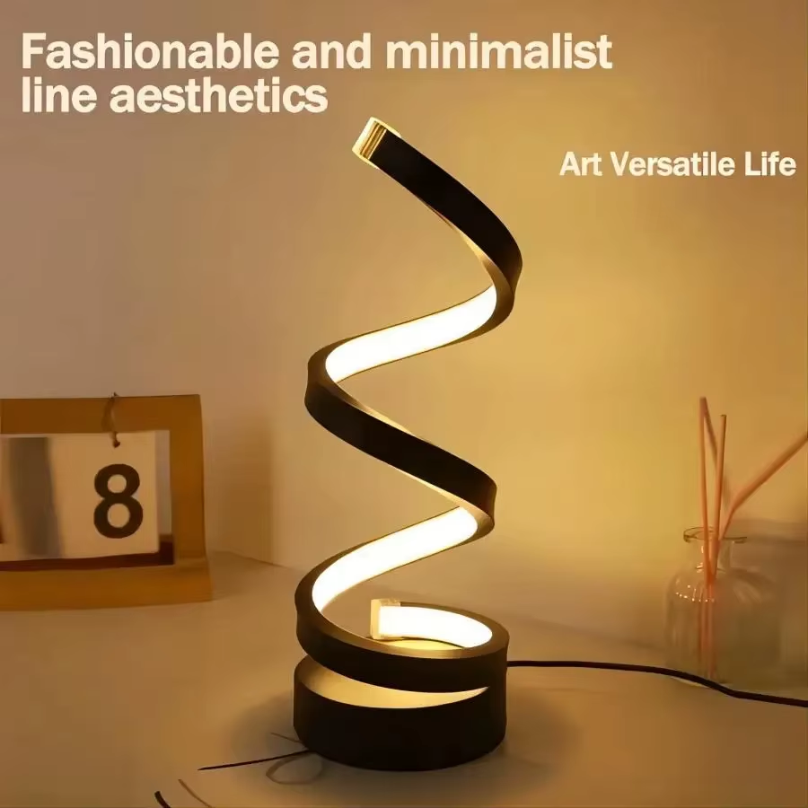 Modern Spiral Dimmable LED Table Lamp - Image 2