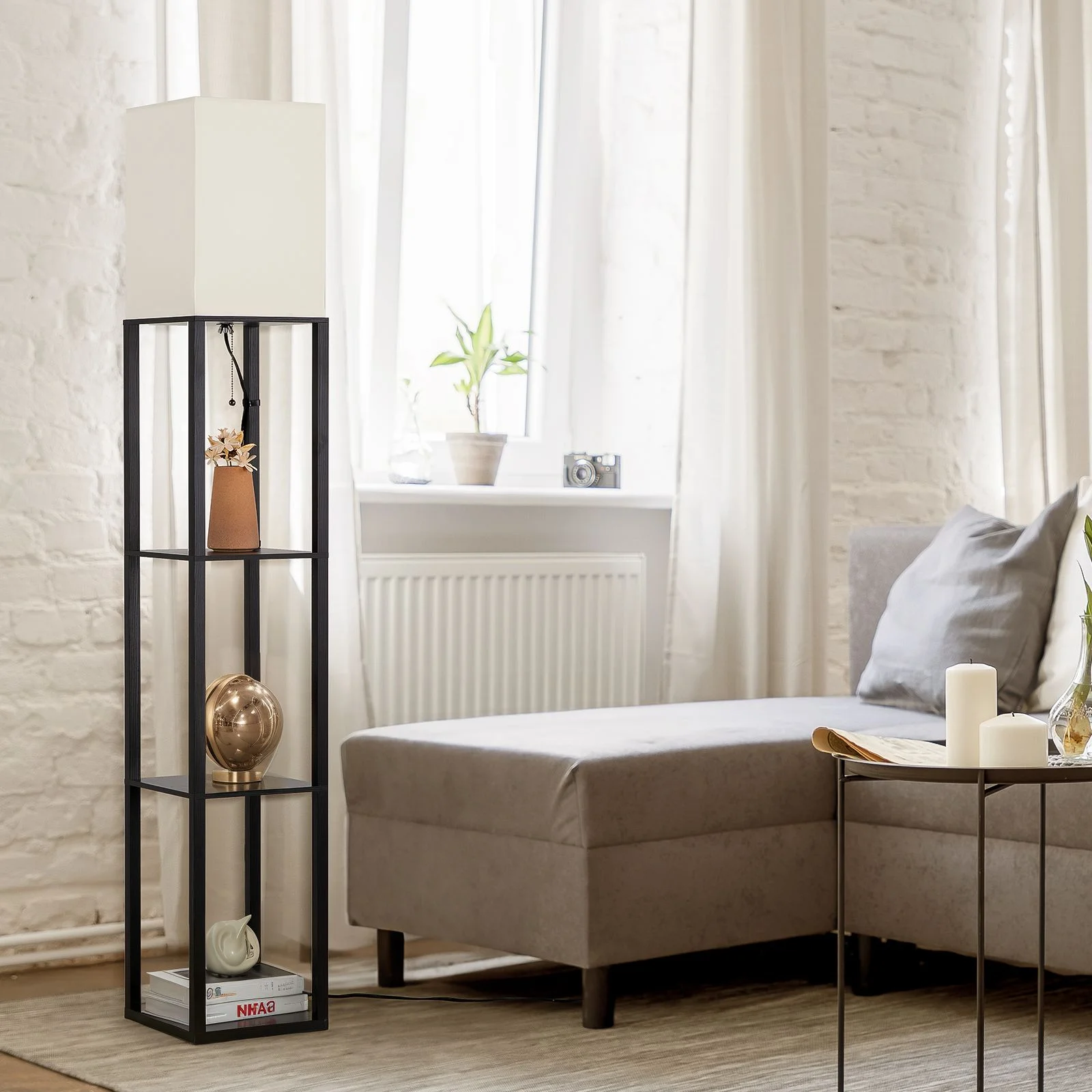 LED Floor Lamp with Shelves - Image 13