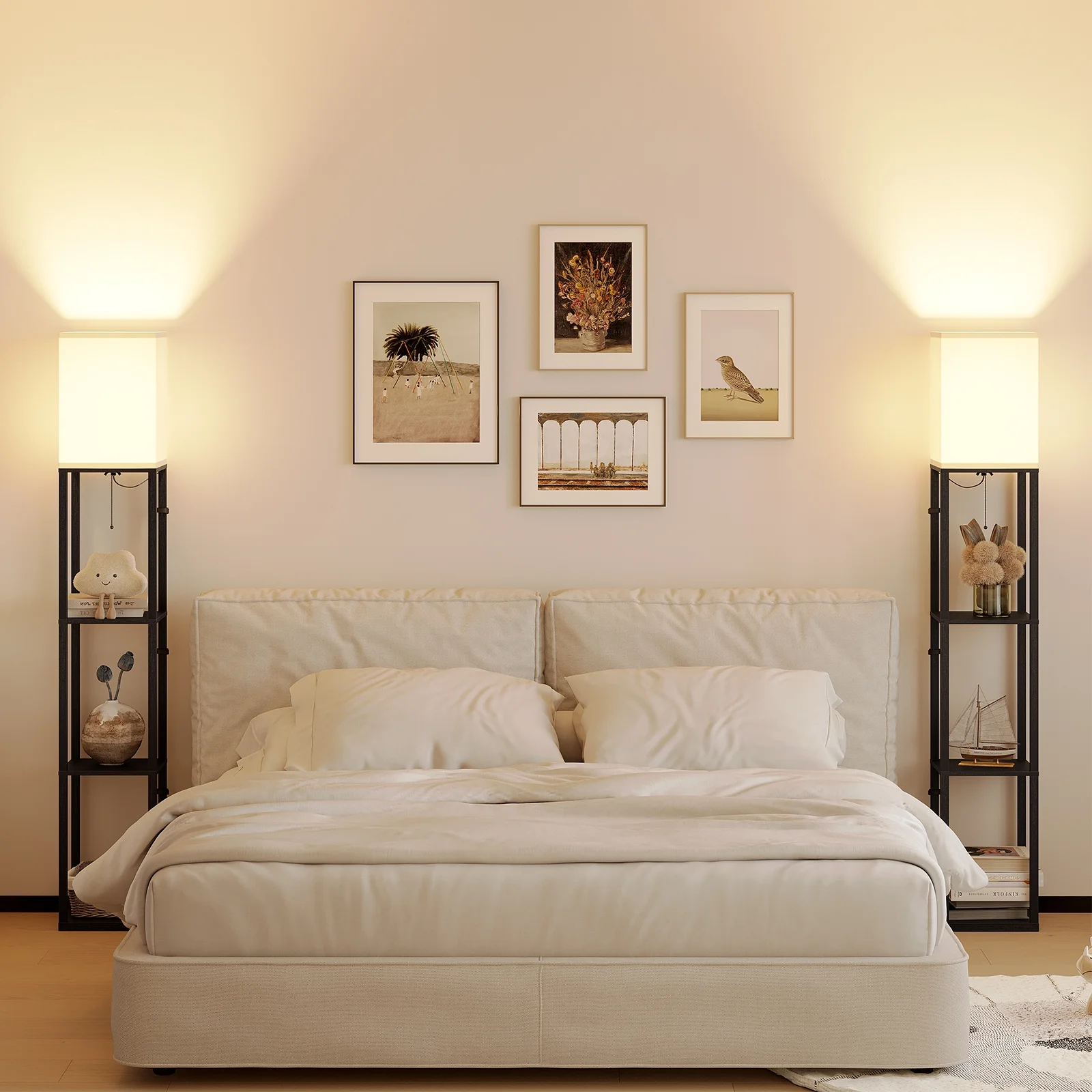 LED Floor Lamp with Shelves - Image 4