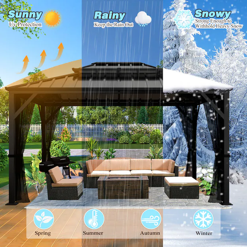 Black Hardtop Gazebo - Image 15