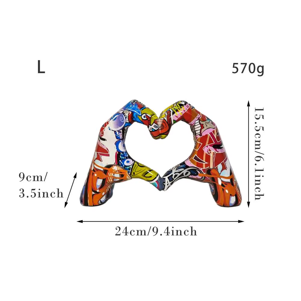 Graffiti Heart Hand Sculpture - Image 8