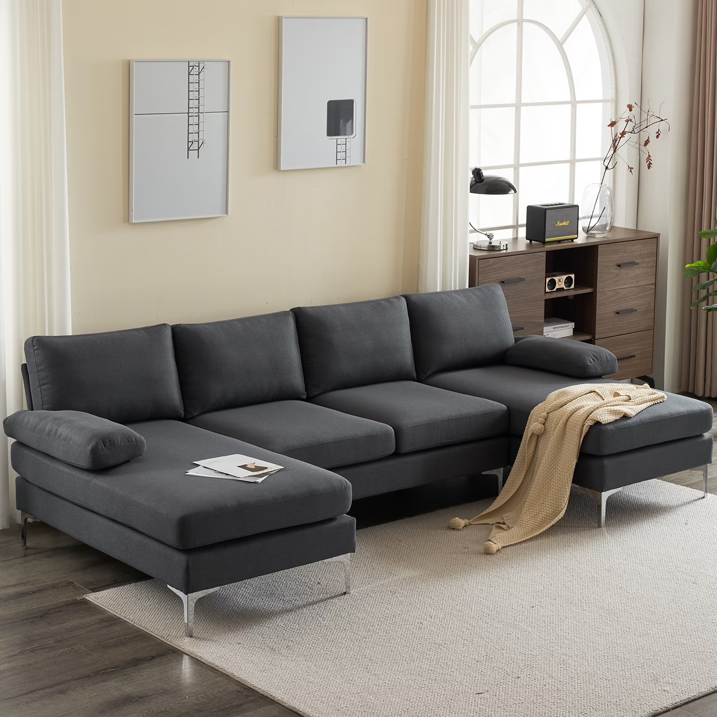 Modern U-Shape Sectional - Image 11