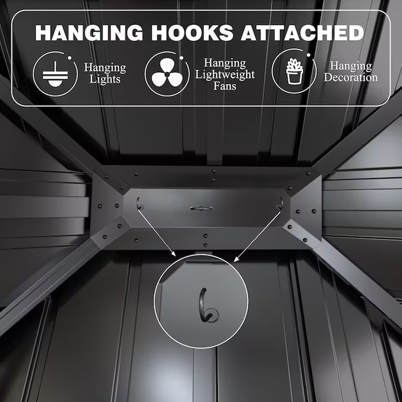 Black Hardtop Gazebo - Image 6