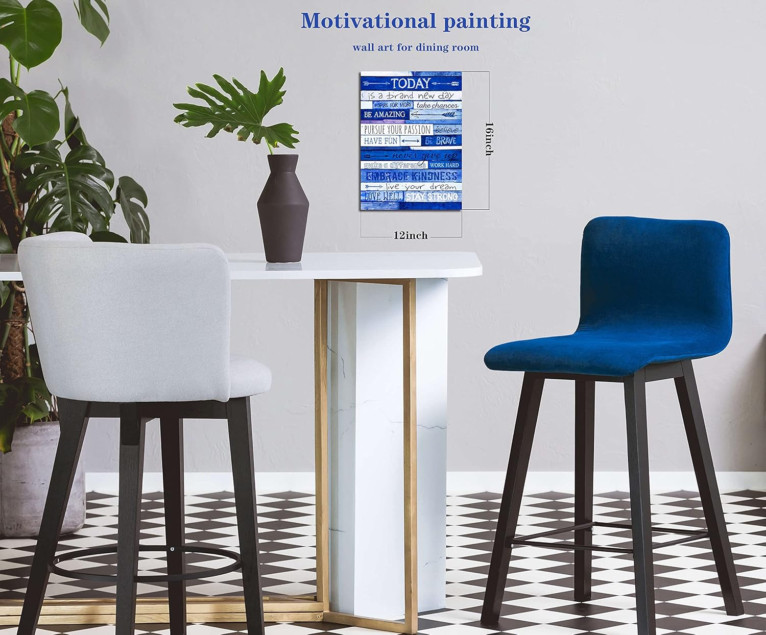 Blue Motivation Canvas Print - Image 7