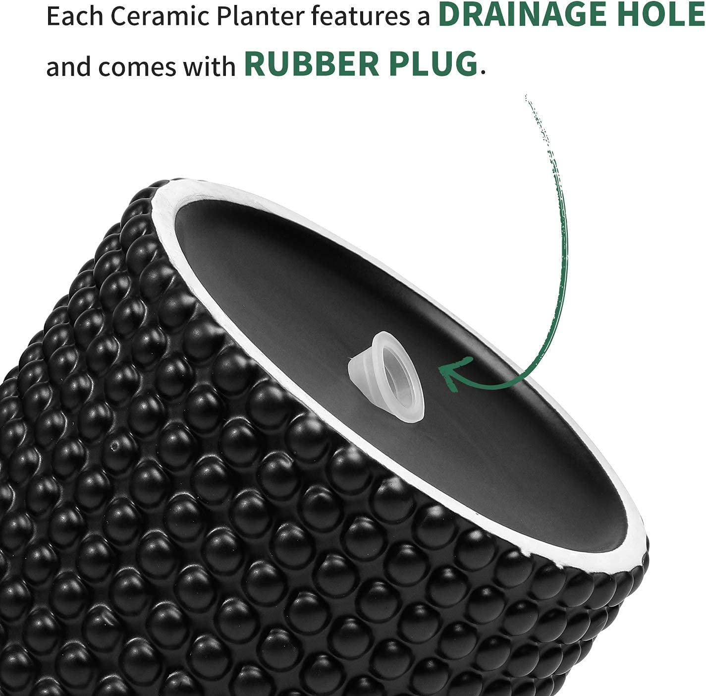 Ceramic Hobnail Succulent Planters - Image 5