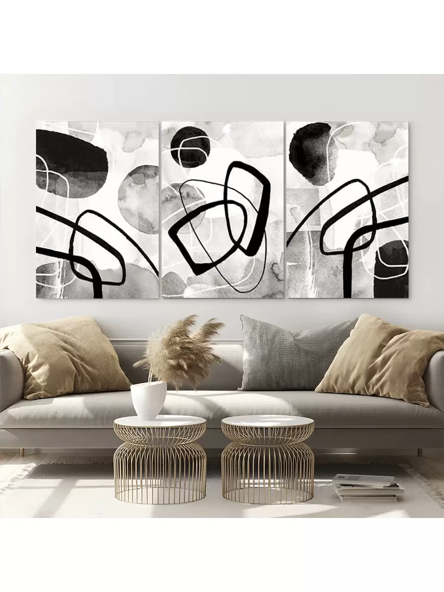 Abstract Framed Wall Art (3 pcs) - Image 5