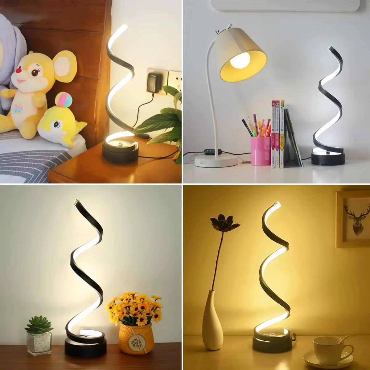 Modern Spiral Dimmable LED Table Lamp - Image 3