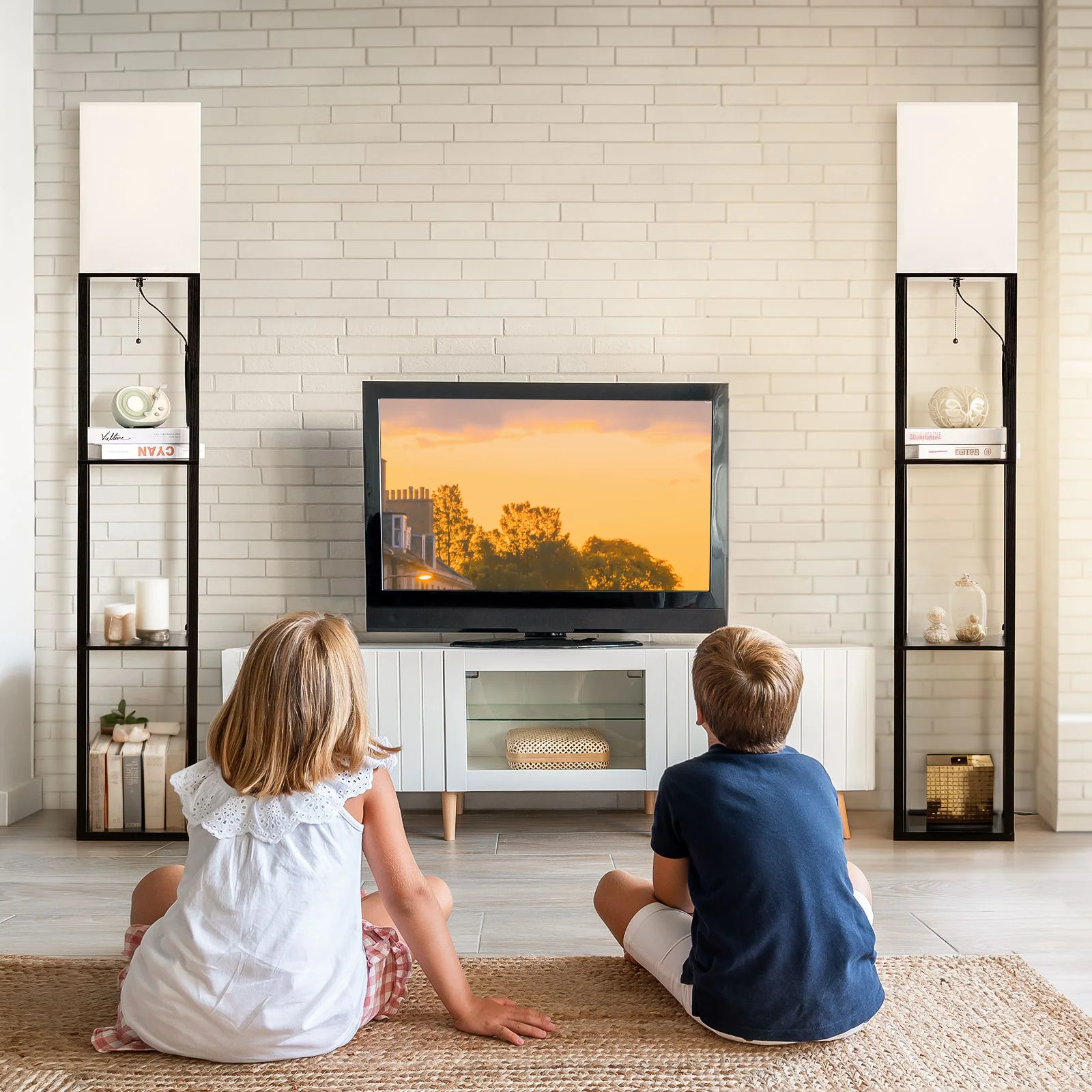 LED Floor Lamp with Shelves - Image 10