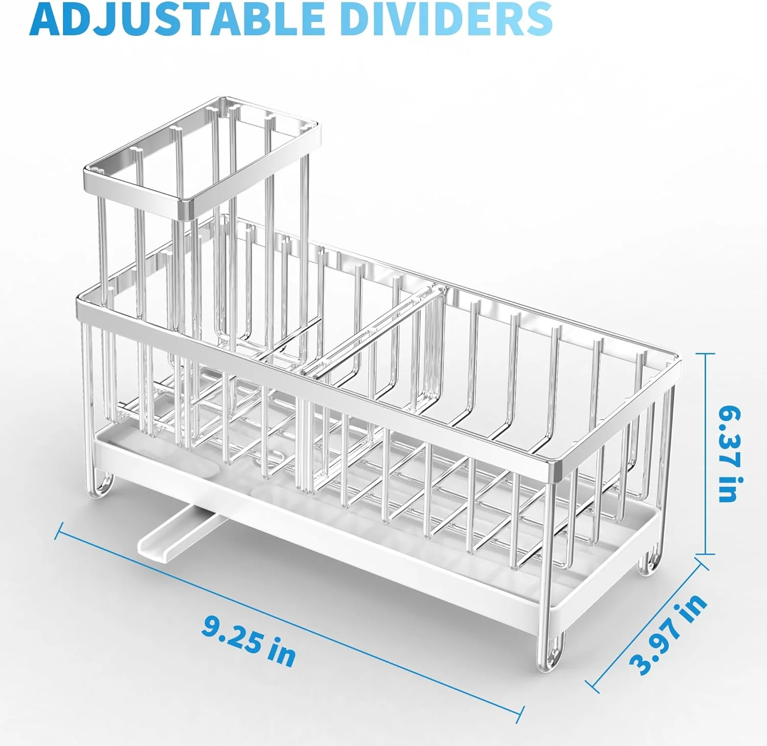 Silver Sink Caddy Storage Rack - Image 2