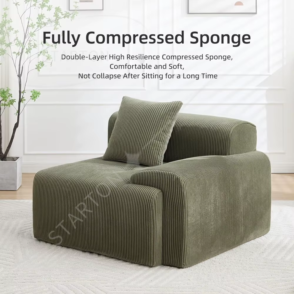 Luxury Modular Corduroy Sectional - Image 6