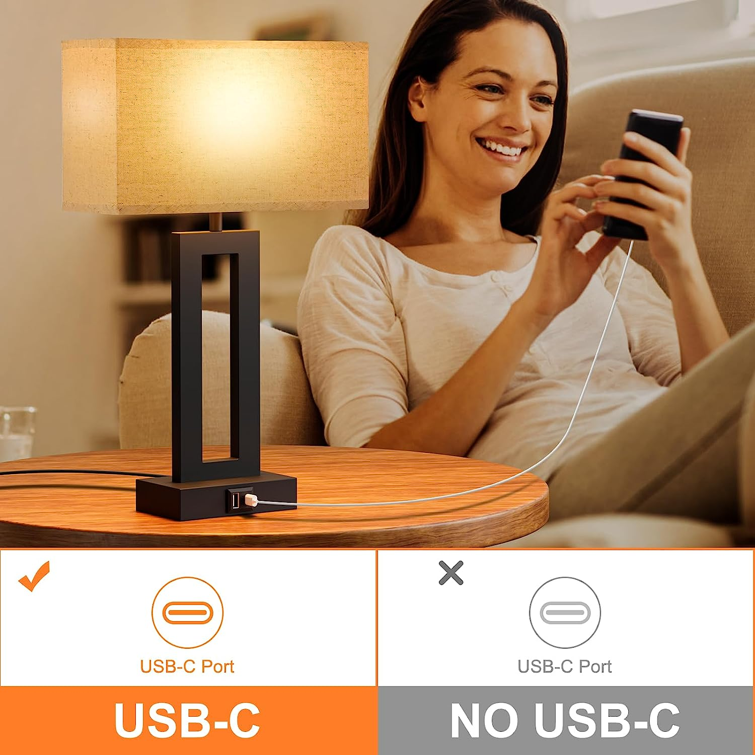 Touch Bedside Lamps with USB - Image 8