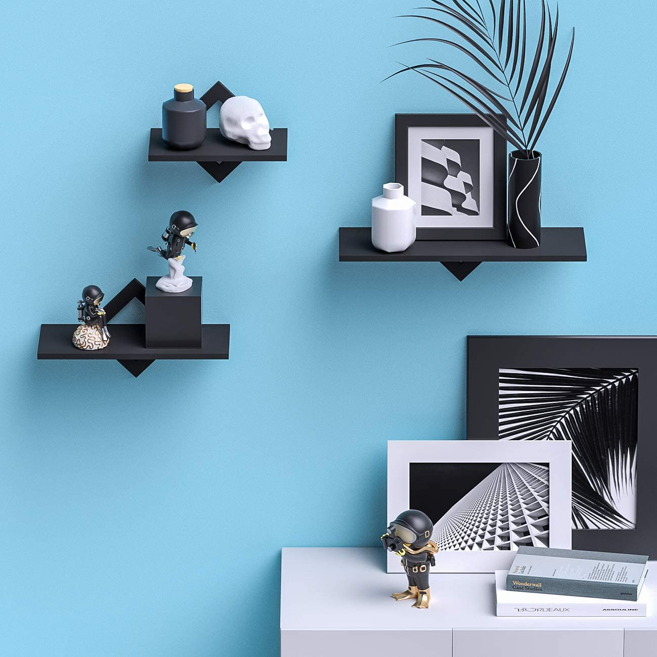 Black Floating Wall Shelves - Image 2