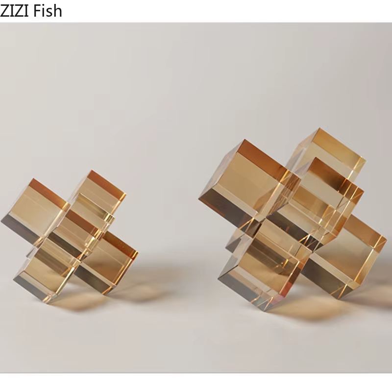 Minimalist Crystal Cross Sculpture - Image 5