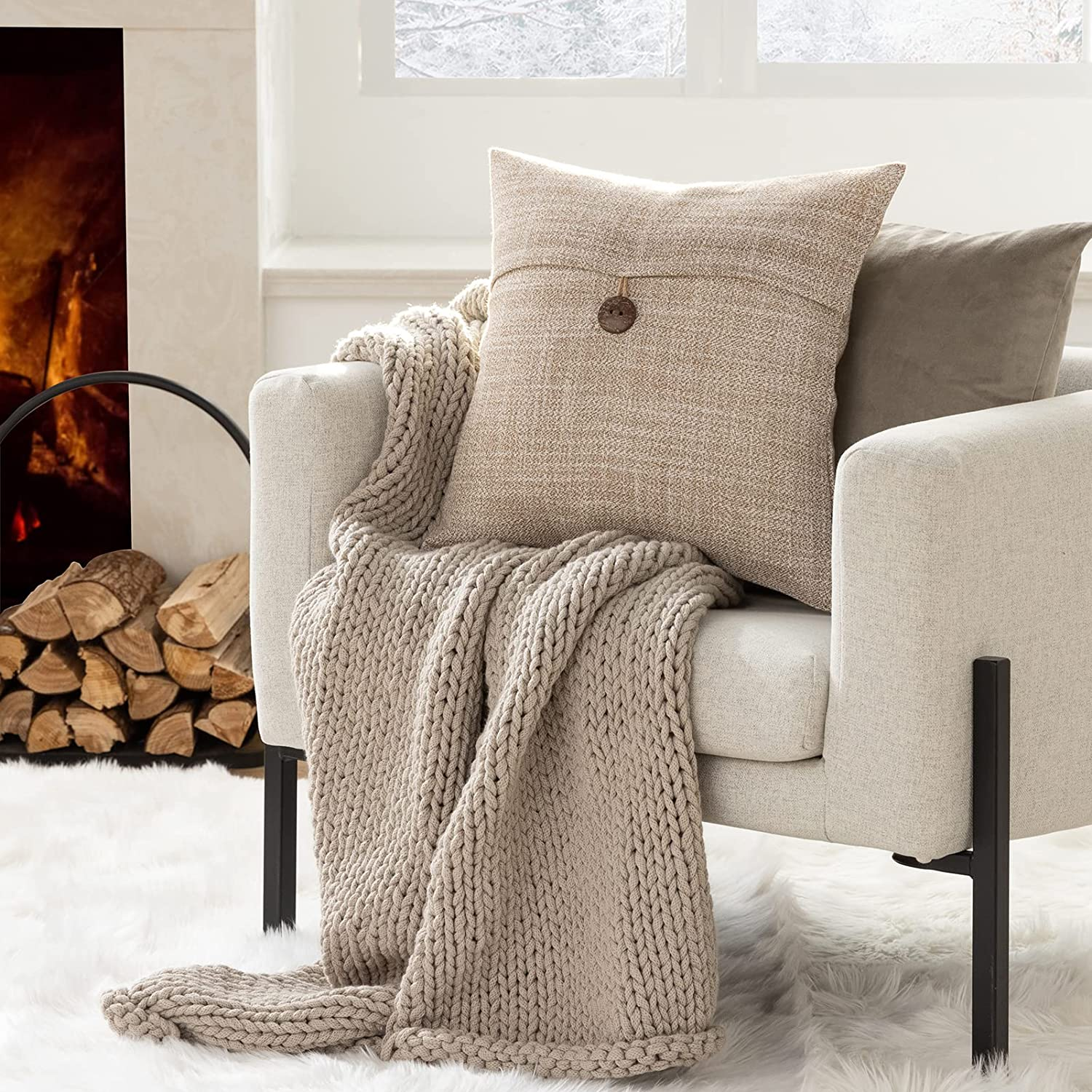 Farmhouse Button Pillow Covers - Image 5