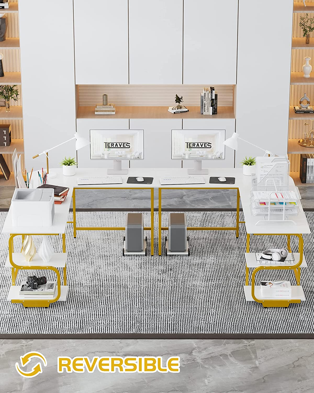 Reversible L-Shape Office Desk - Image 2