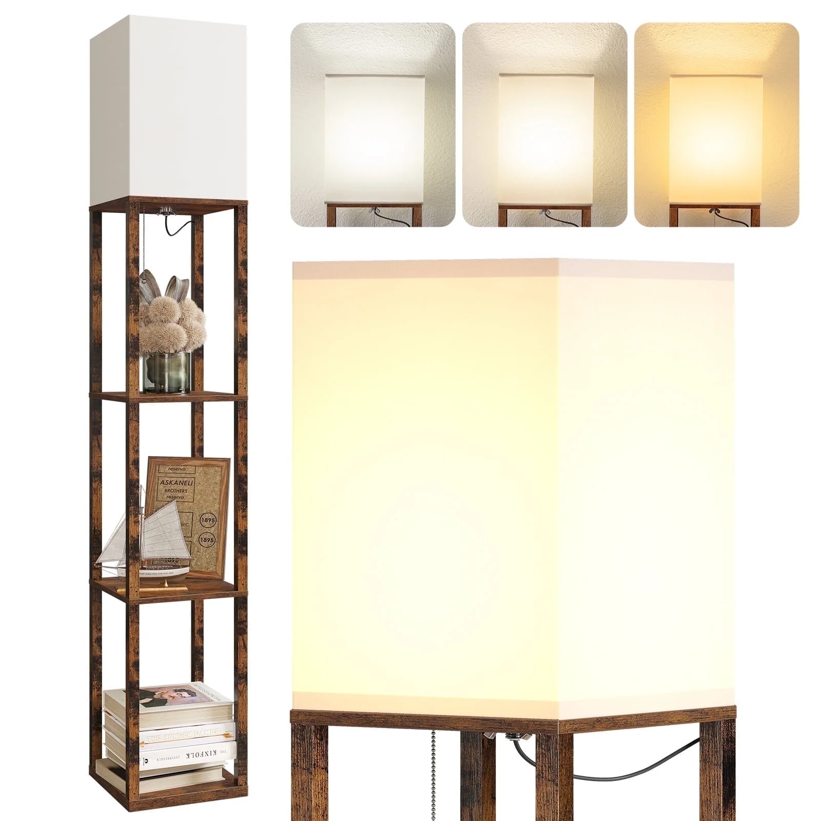LED Floor Lamp with Shelves - Image 30