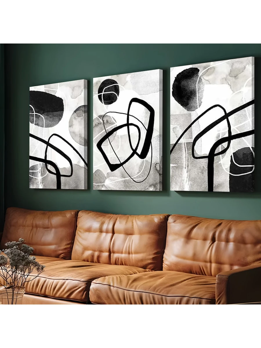 Abstract Framed Wall Art (3 pcs) - Image 2