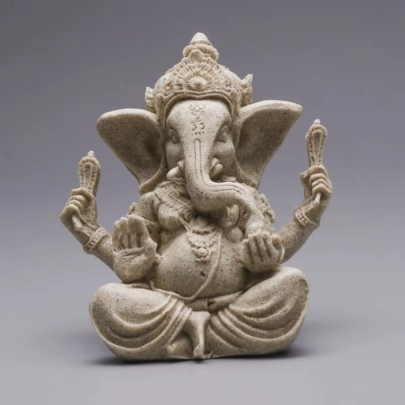 Handmade Sandstone Elephant Figurine - Image 4