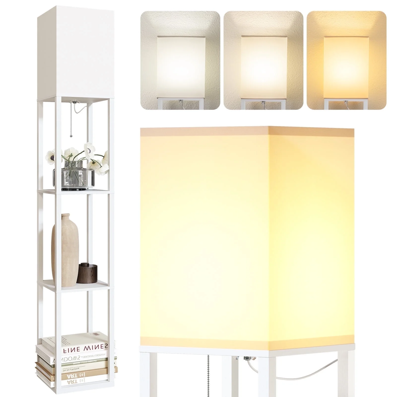 LED Floor Lamp with Shelves - Image 28