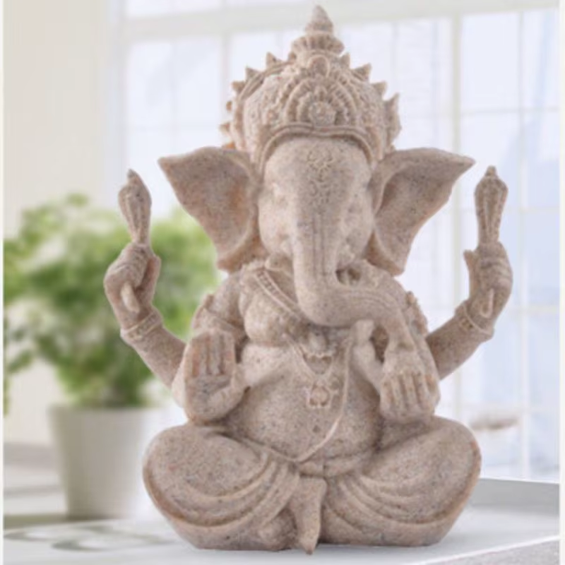 Handmade Sandstone Elephant Figurine - Image 6