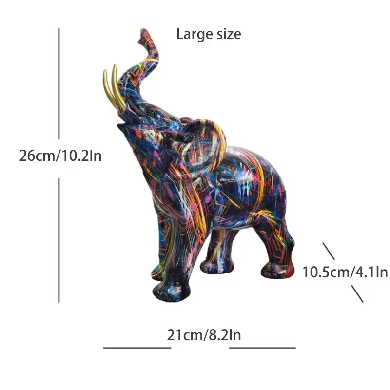 Graffiti Elephant Art Figurine - Image 9