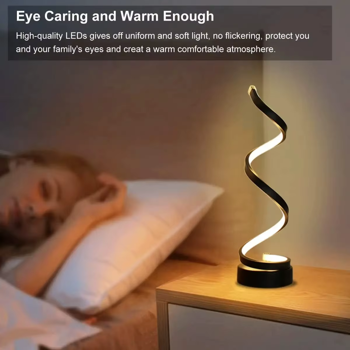 Modern Spiral Dimmable LED Table Lamp - Image 6