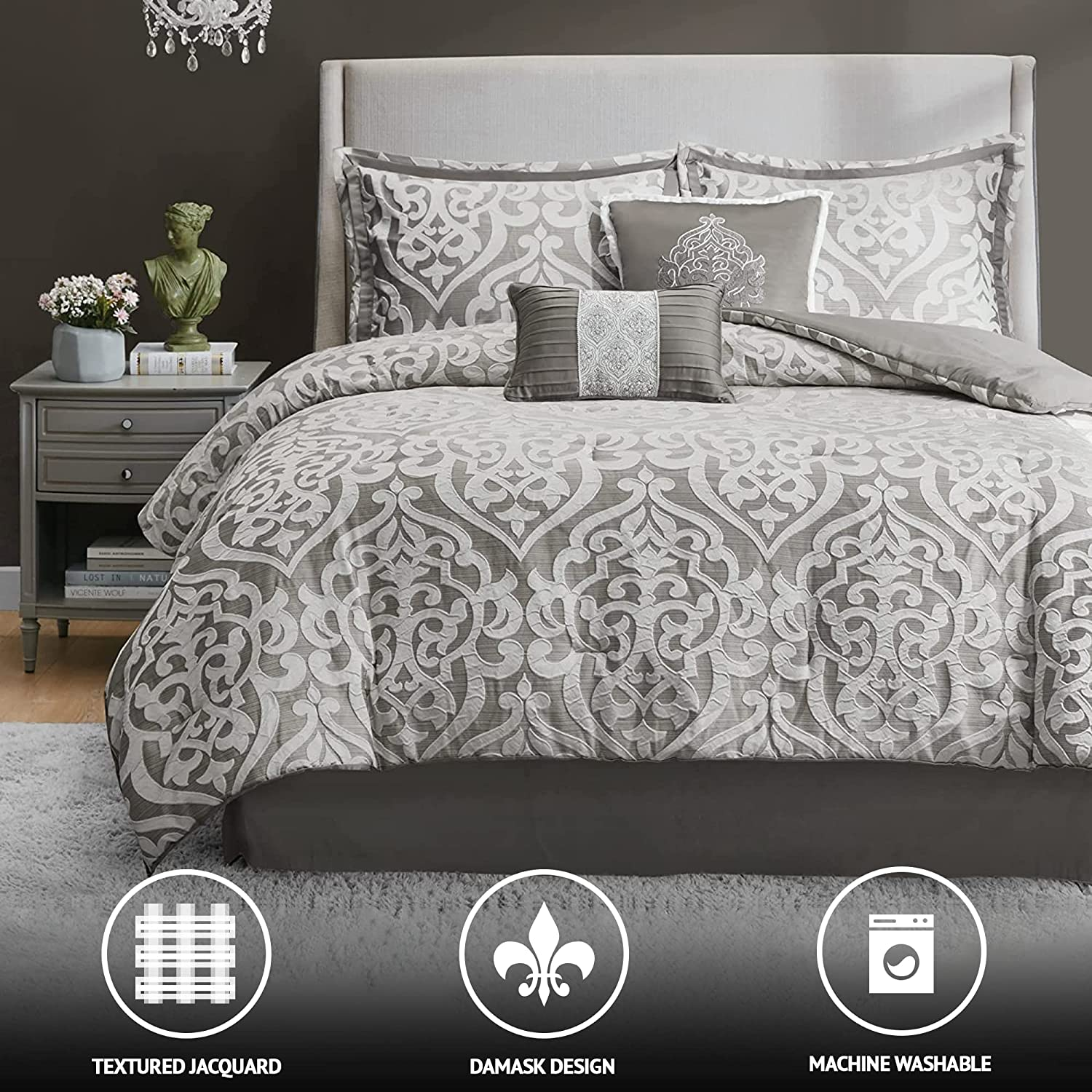 Tesla Silver Comforter Set - Image 4