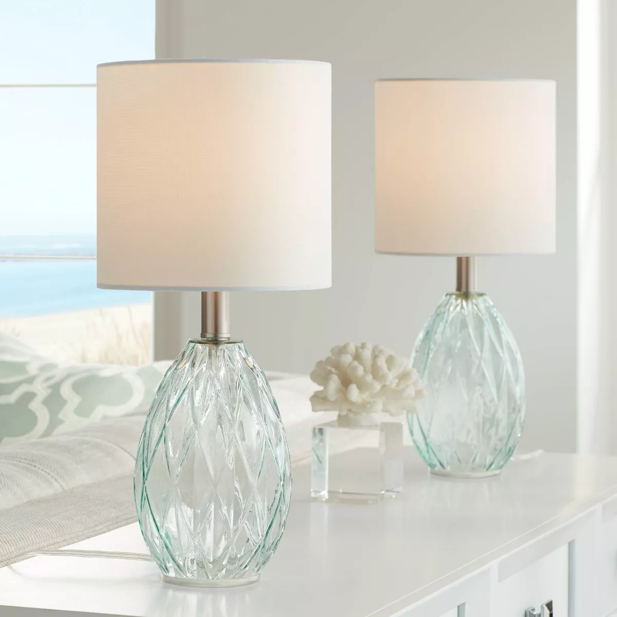 Modern Diamond Glass Table Lamp - Image 2