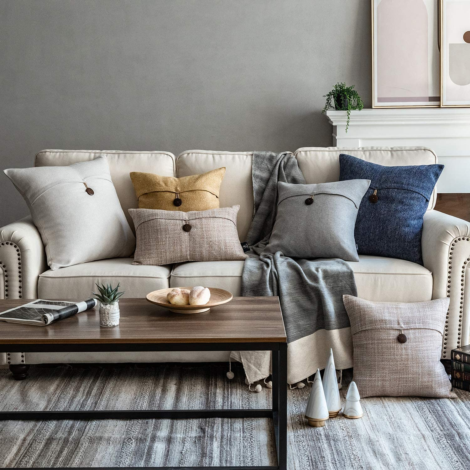 Farmhouse Button Pillow Covers - Image 7