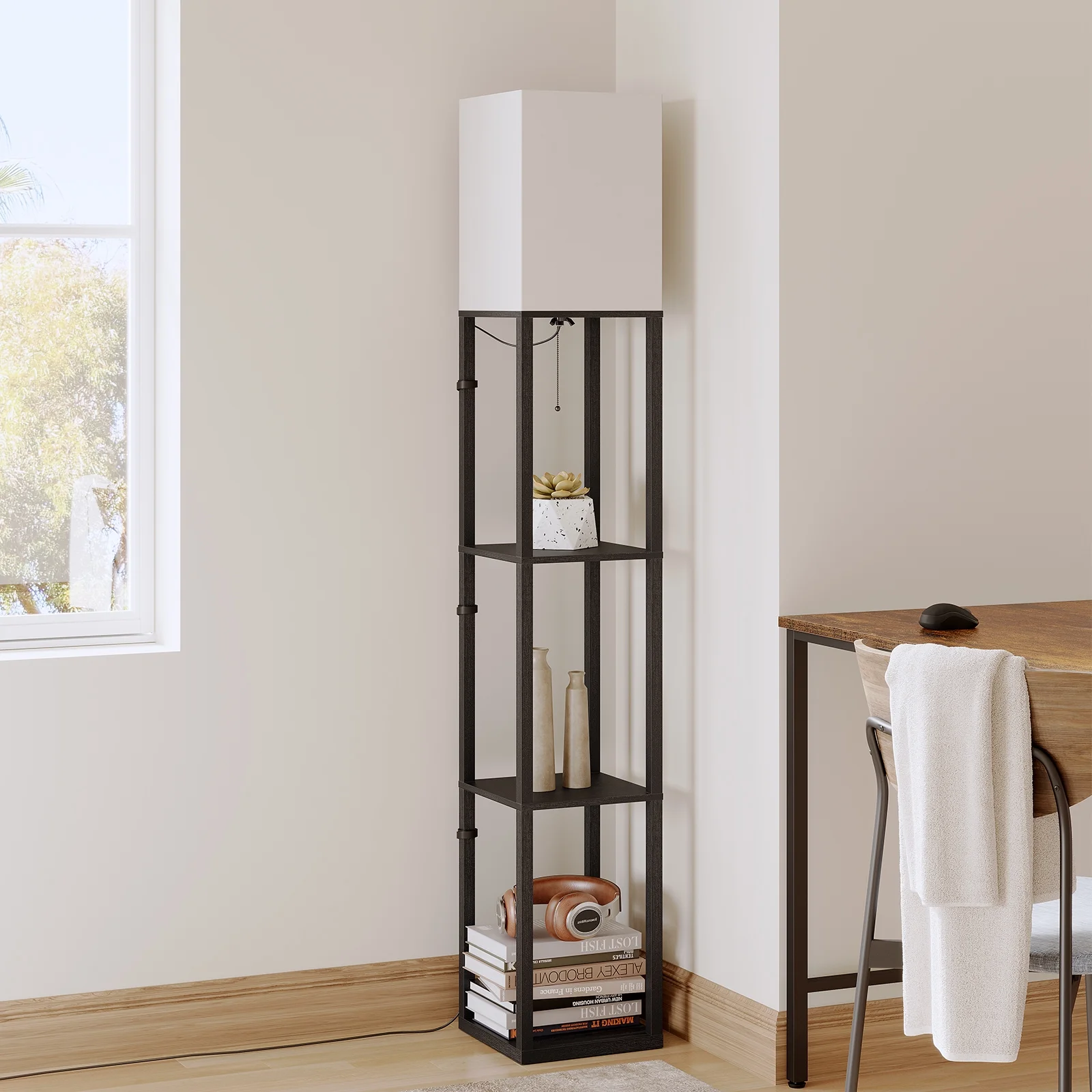 LED Floor Lamp with Shelves - Image 8