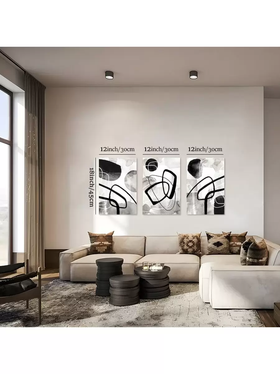 Abstract Framed Wall Art (3 pcs) - Image 9