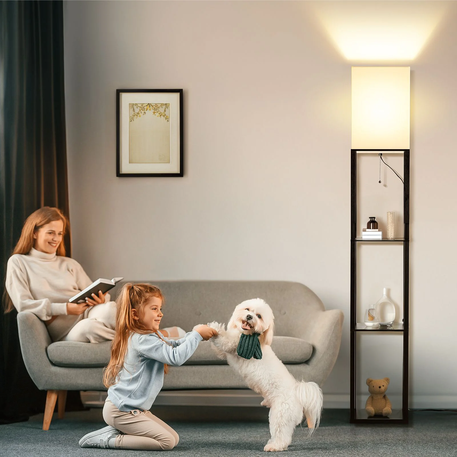 LED Floor Lamp with Shelves - Image 21