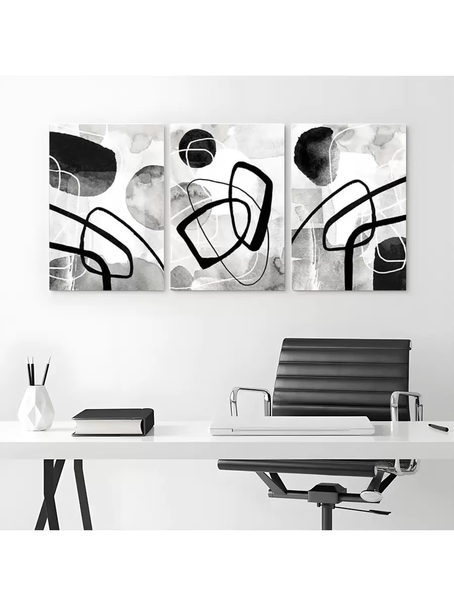 Abstract Framed Wall Art (3 pcs) - Image 6