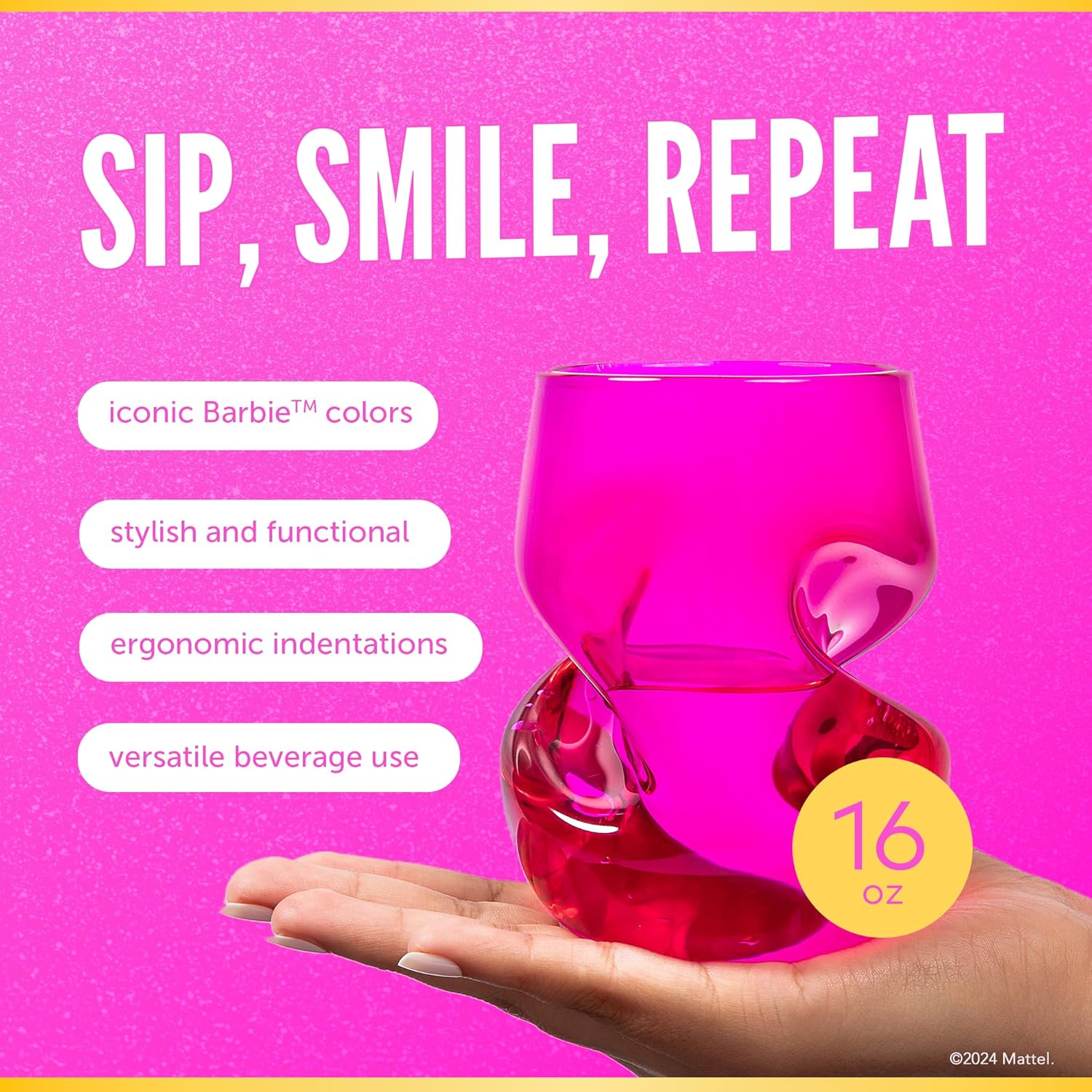 Pink Barbie Wine Glass Set - Image 2
