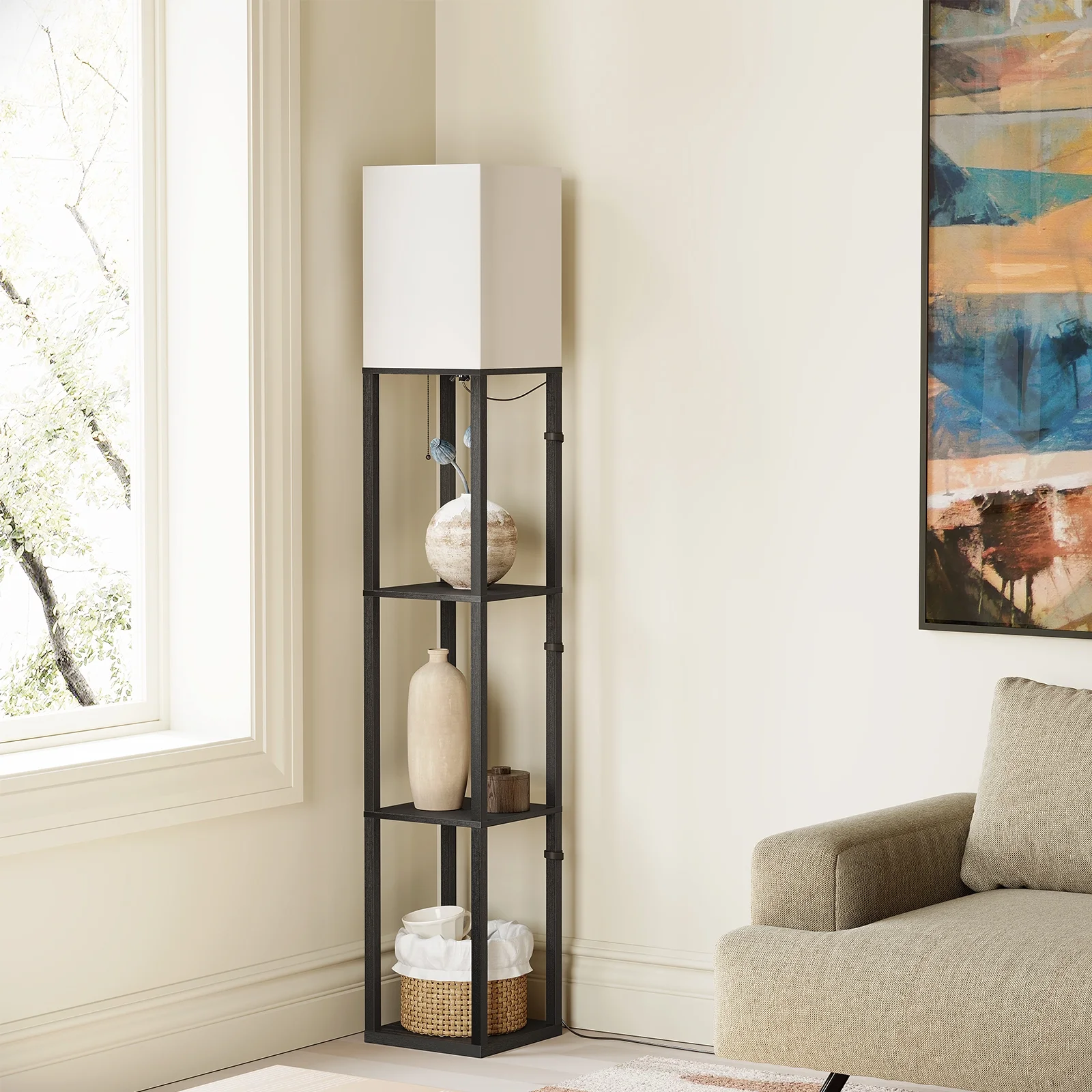 LED Floor Lamp with Shelves - Image 15