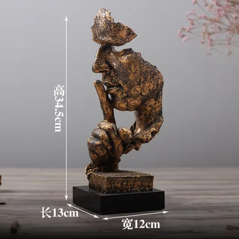 Golden Silence Art Statue - Image 9